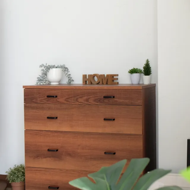 【EASY HOME】台灣製 -木質加大五抽收納斗櫃-雙色可選(五斗櫃 收納櫃 衣物收納 置物櫃)