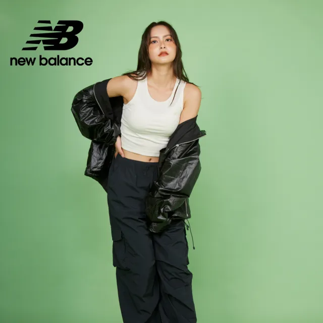 【NEW BALANCE】NB 螺紋U領中短版背心_WT43523LIN_女性_杏色(美版 版型偏大)