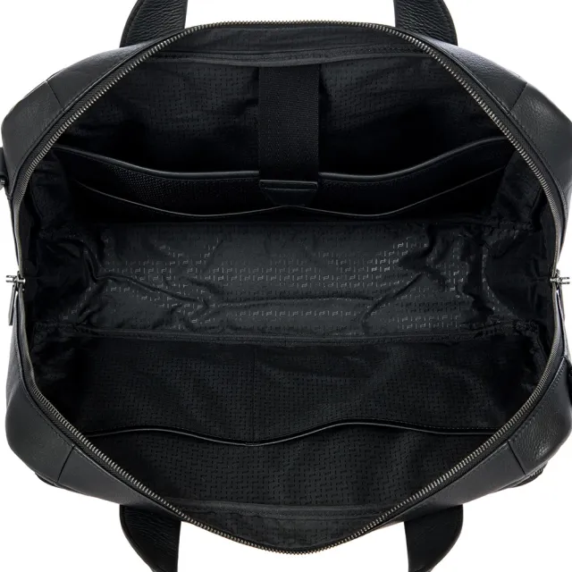 【Porsche Design 保時捷】德國頂級小牛皮旅行公事包肩背包(黑色 OLE1500)
