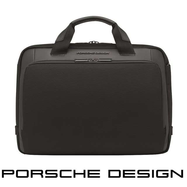 Porsche Design 保時捷 德國頂級小牛皮皮革旅行公事包肩背包(黑色 ONY1500)