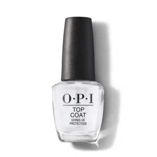 【O.P.I】Top Coat亮麗保色護甲油15mL-NTT30(經典指甲油專用亮油/小黑蓋/美甲彩繪/官方直營)