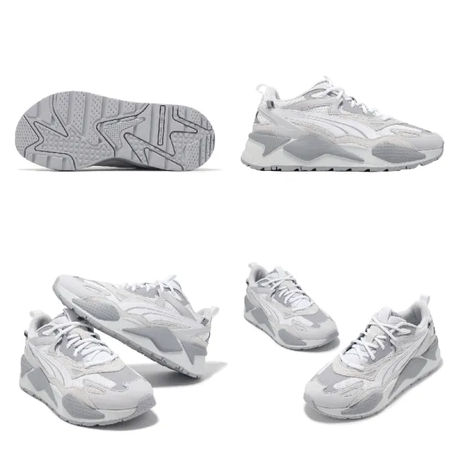 【PUMA】休閒鞋 RS-X Efekt PRM 男鞋 女鞋 灰 白 麂皮 拼接 情侶鞋 E.SO 瘦子同款(390776-22)