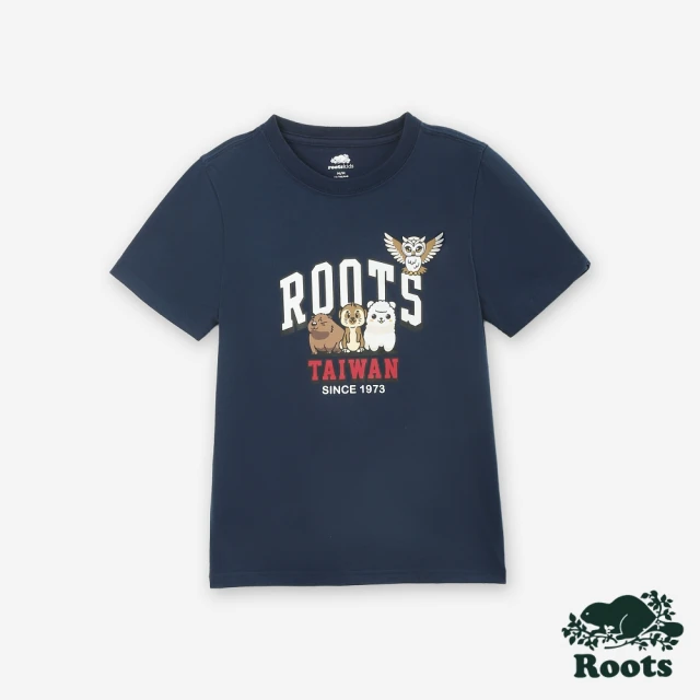 Roots Roots 小童-舞龍新春系列 純棉長袖T恤(紅