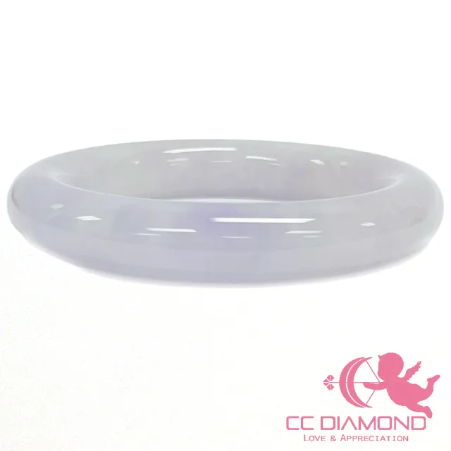 【CC Diamond】種水貨 肥厚飄紫圓骨手鐲(內徑：56mm 17.8號)