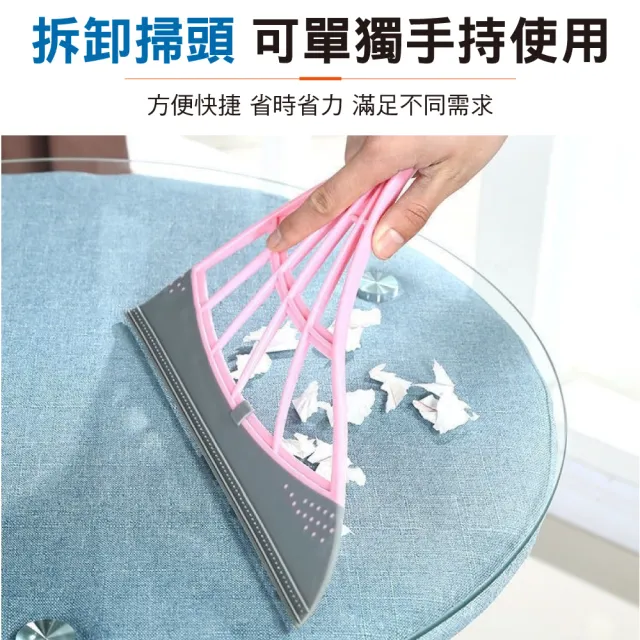 【新錸家居】2入伸縮桿★乾濕兩用 多功能矽膠魔術掃把/黑科技刮刀拖把磁磚玻璃刮水器(灰/粉/綠 任選)