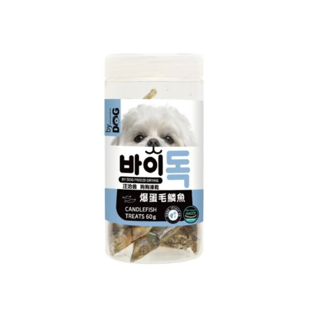 【汪洽普】狗狗凍乾-爆蛋毛鱗魚 60g*3入組(狗零食/犬鮮食)