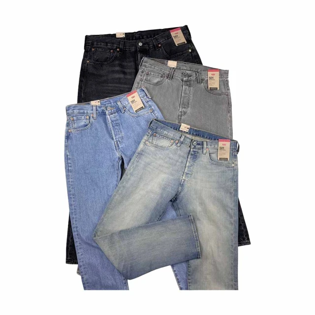 LEVIS ☆150週年 Levis 501 水洗色 排扣 直筒 牛仔長褲 丹寧 牛仔 長褲 平輸品(牛仔長褲)