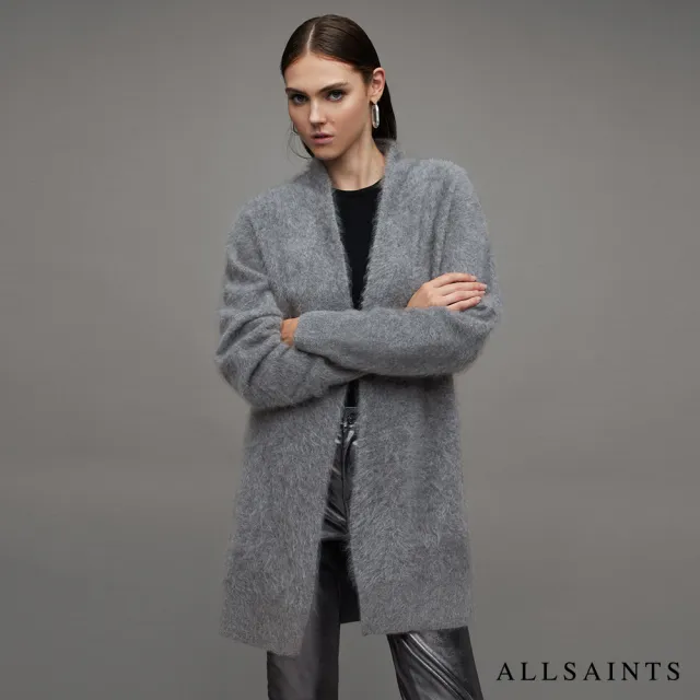 【ALLSAINTS】TESSA 喀什米爾羊毛針織外套-灰 WK061Z(舒適版型)