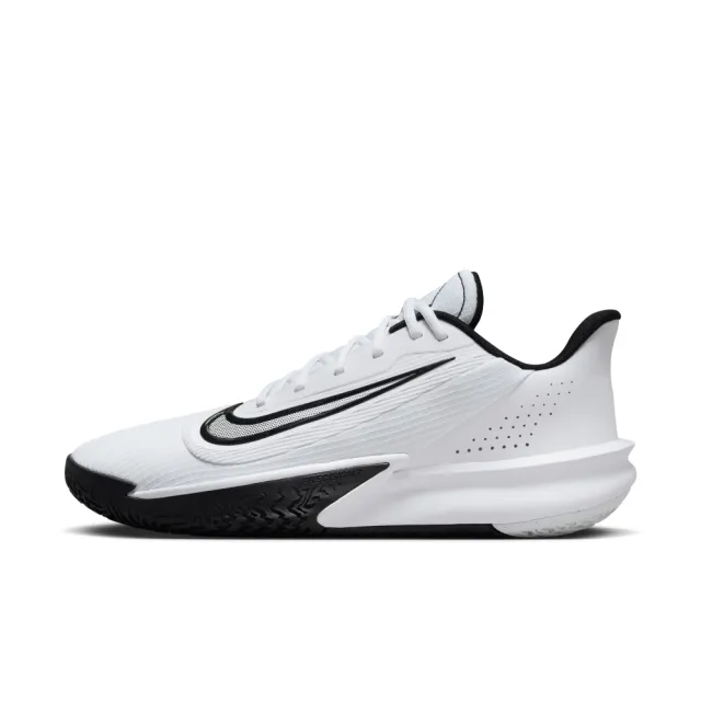 【NIKE 耐吉】籃球鞋 男鞋 運動鞋 包覆 緩震 PRECISION VII 白黑 FN4322-101(3B3516)