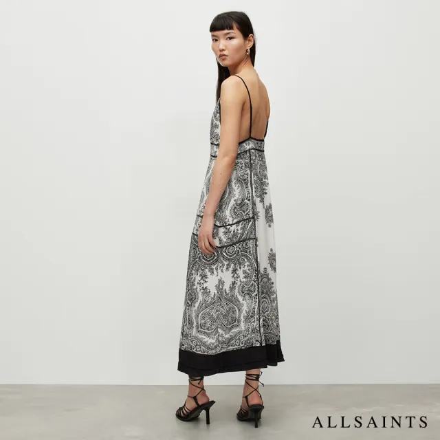 【ALLSAINTS】RAFAELA 人造絲細肩印花洋裝 WD434Y(常規版型)