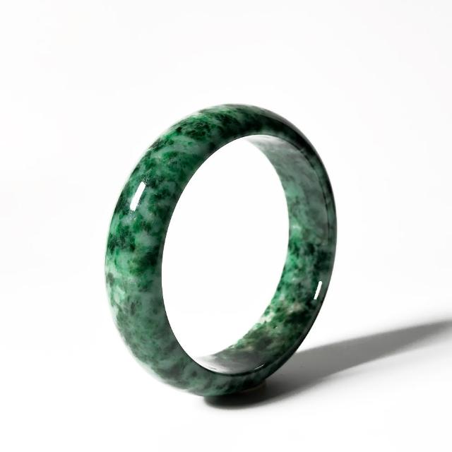 【Fubibaoding jeweler 富璧寶鼎珠寶】花青翡翠手鐲(天然A貨 翡翠 花青 玉鐲 台灣圍#18.4)