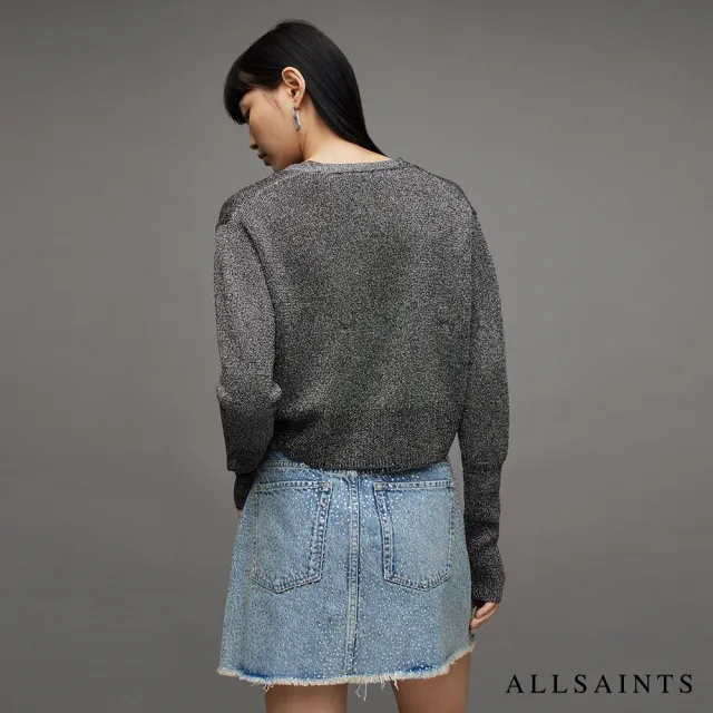 【ALLSAINTS】LYRA 人造絲短版金屬針織外套 WK081Z(常規版型)