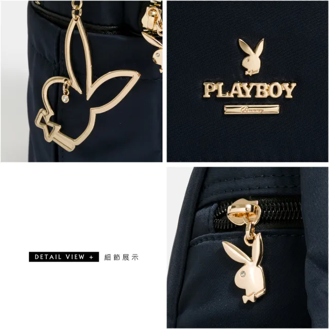 【PLAYBOY】雙層後背包 Chill系列(藍色)