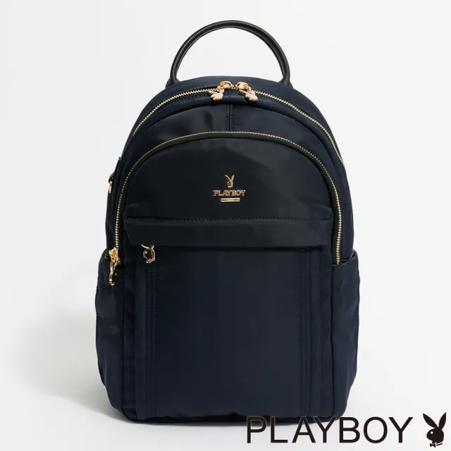 【PLAYBOY】雙層後背包 Chill系列(藍色)