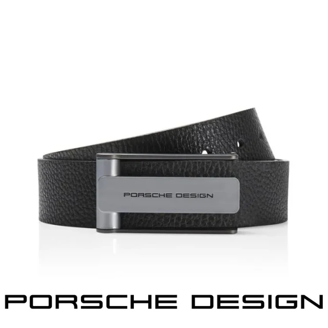 Porsche Design 保時捷 德國頂級小牛皮皮帶(黑色 FU5044)