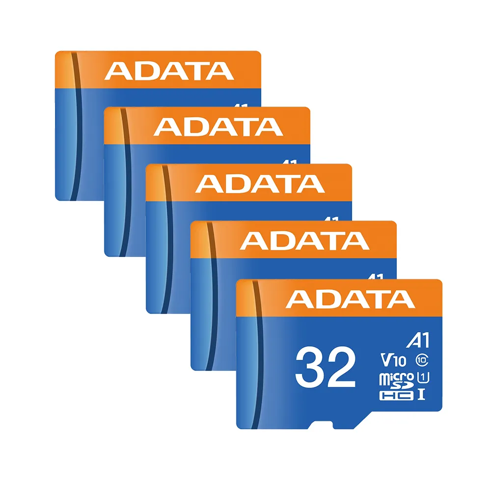 五入組【ADATA 威剛】Premier microSDHC UHS-I 32G記憶卡_A1_附轉卡