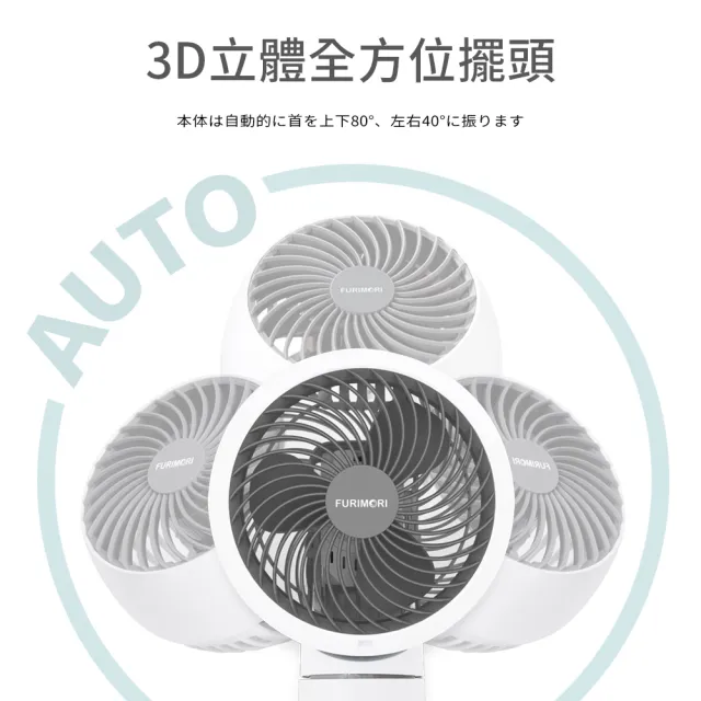 【FURIMORI 富力森】6吋遙控擺頭壁掛扇(FU-368)