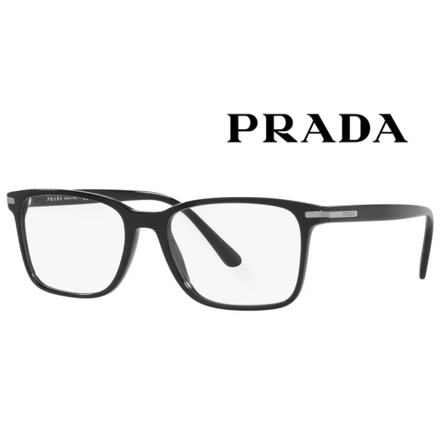 PRADA 普拉達 亞洲版 時尚經典方框光學眼鏡 PR14WVF 1AB1O1 黑 公司貨