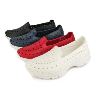 【Pretty】女鞋 洞洞鞋 雨鞋 防水 水鞋 休閒鞋 便鞋(紅色、白色、黑色)