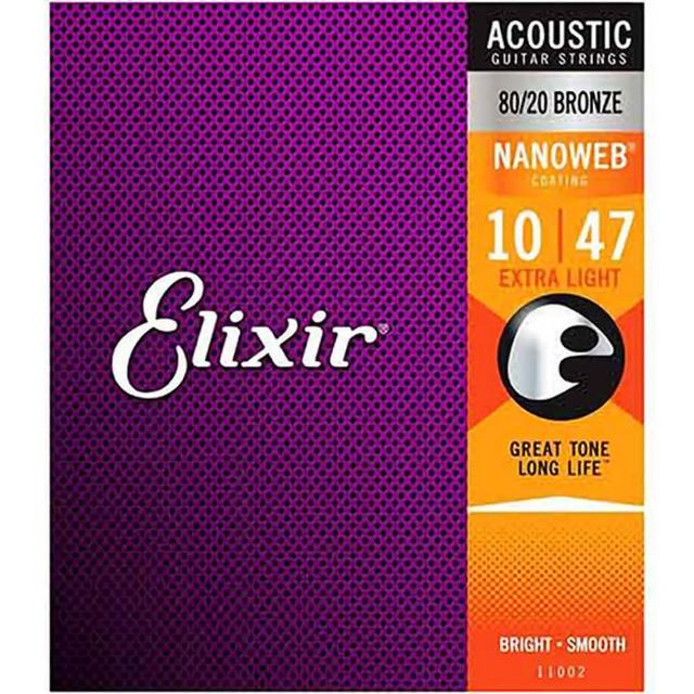 【ELIXIR】11002 NANOWEB 80/20 黃銅 10-47(原廠公司貨 商品保固有保障)