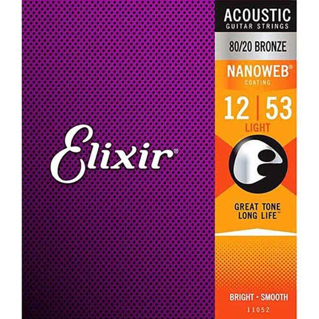 ELIXIR 11052 NANOWEB 80/20 黃銅 12-53(原廠公司貨 商品保固有保障)