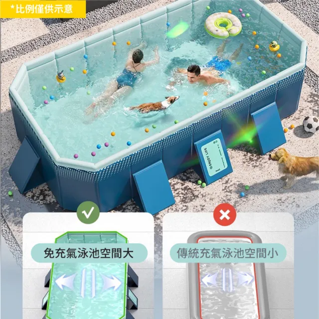 【DaoDi】泳池 免充氣折疊游泳池4米(附豪華戲水組 兒童戲水池 摺疊泳池 家庭水池 儲水桶)