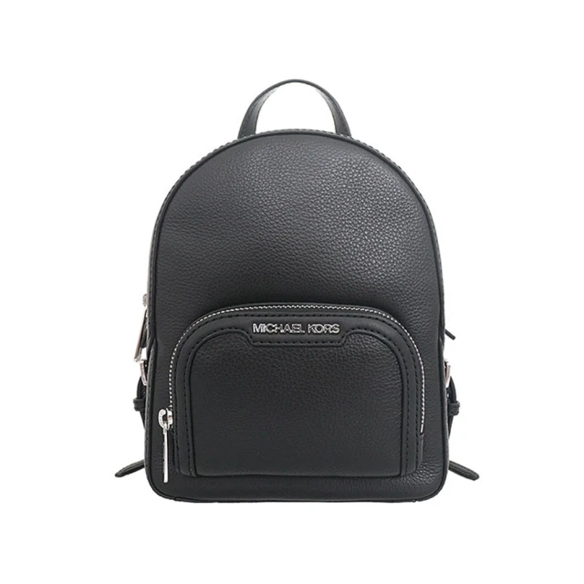 Michael Kors 簡約黑皮革側斜肩背兩用後背包(KA69535T2S8TB1L-BLACK)