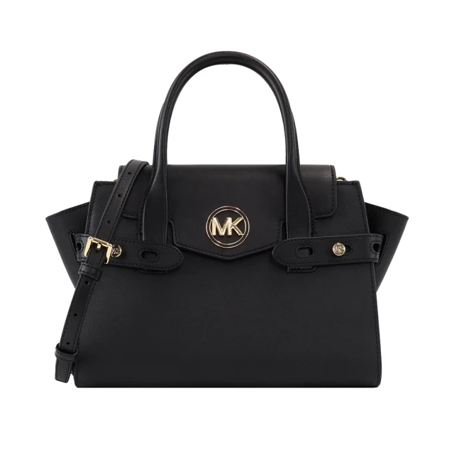 Michael Kors Carmen系列簡約黑手提斜肩背兩用包(35S2GNMS8L-BLACK)