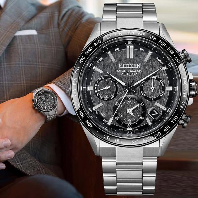【CITIZEN 星辰】GENTS系列 GPS衛星對時 鈦金屬 光動能腕錶 七夕 情人節 送禮 (CC4058-67X)