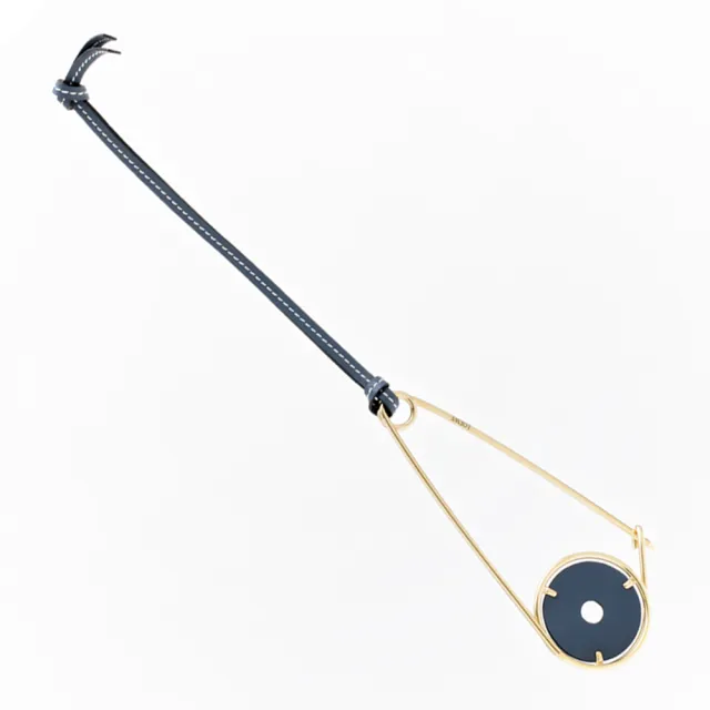 【LOEWE 羅威】LOEWE MECCANO PIN 藍色 小牛皮 金屬 吊飾 鑰匙圈