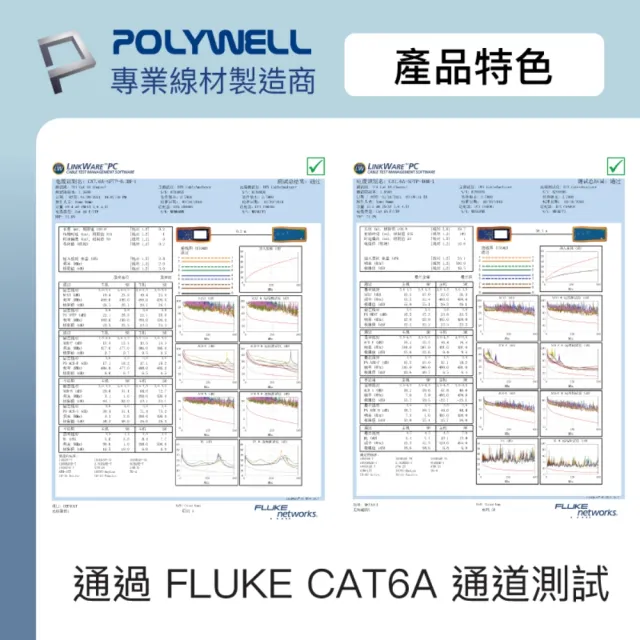 【POLYWELL】CAT6A 高速乙太網路線 S/FTP 10Gbps /40M