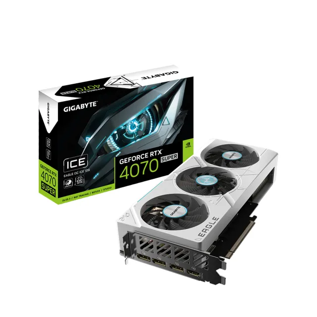 【GIGABYTE 技嘉】RTX4070 SUPER EAGLE OC ICE 12G 顯示卡(冰魄白)