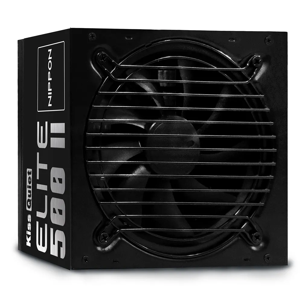 KISS QUIET Elite 500 II 日系電容 電源供應器(3年保1年換新/溫控風扇/6+2pin/過載保護)