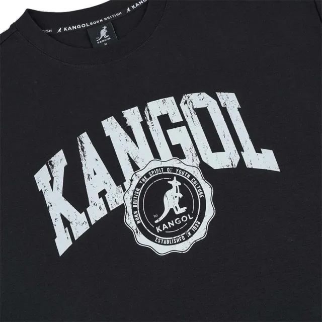 【KANGOL】圓領短袖T恤 女款寬版仿舊T 女 - 6422100220