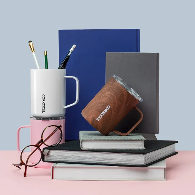 【CORKCICLE 酷仕客】三層真空咖啡杯 475ml-大理石紋/胡桃木/黑雲石(福利品)