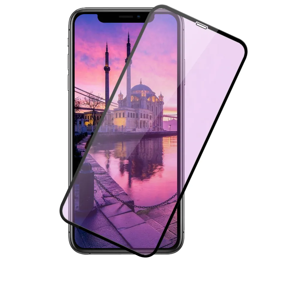 IPhone X 保護貼 XS 11 PRO 保護貼 買一送一滿版黑框藍光玻璃鋼化膜(買一送一 IPhone X XS 11 PRO保護貼)