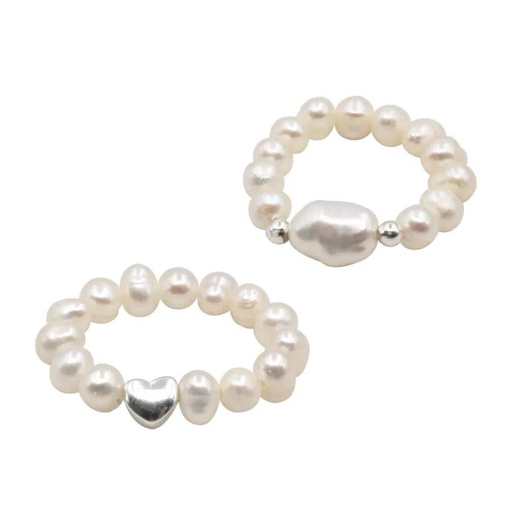 【鑫運來】◎米粒珍珠造型戒(兩款任選PR14)