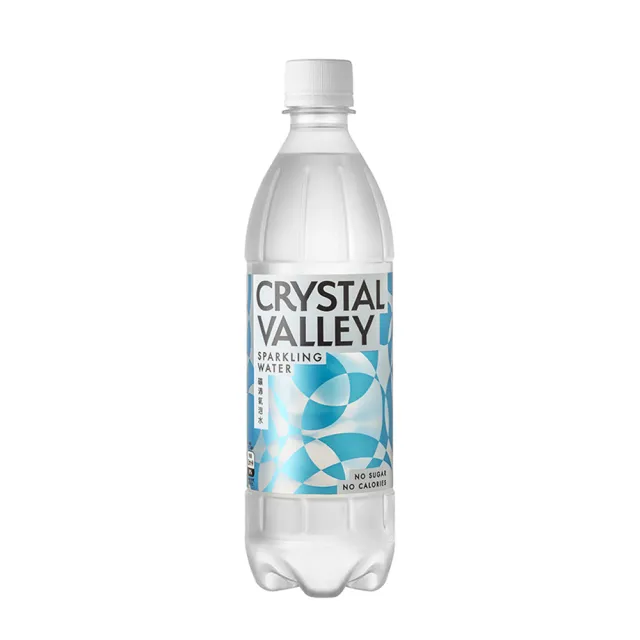 【金車/伯朗】CrystalValley礦沛氣泡水585ml原味x2箱+檸檬x1箱(共72入)