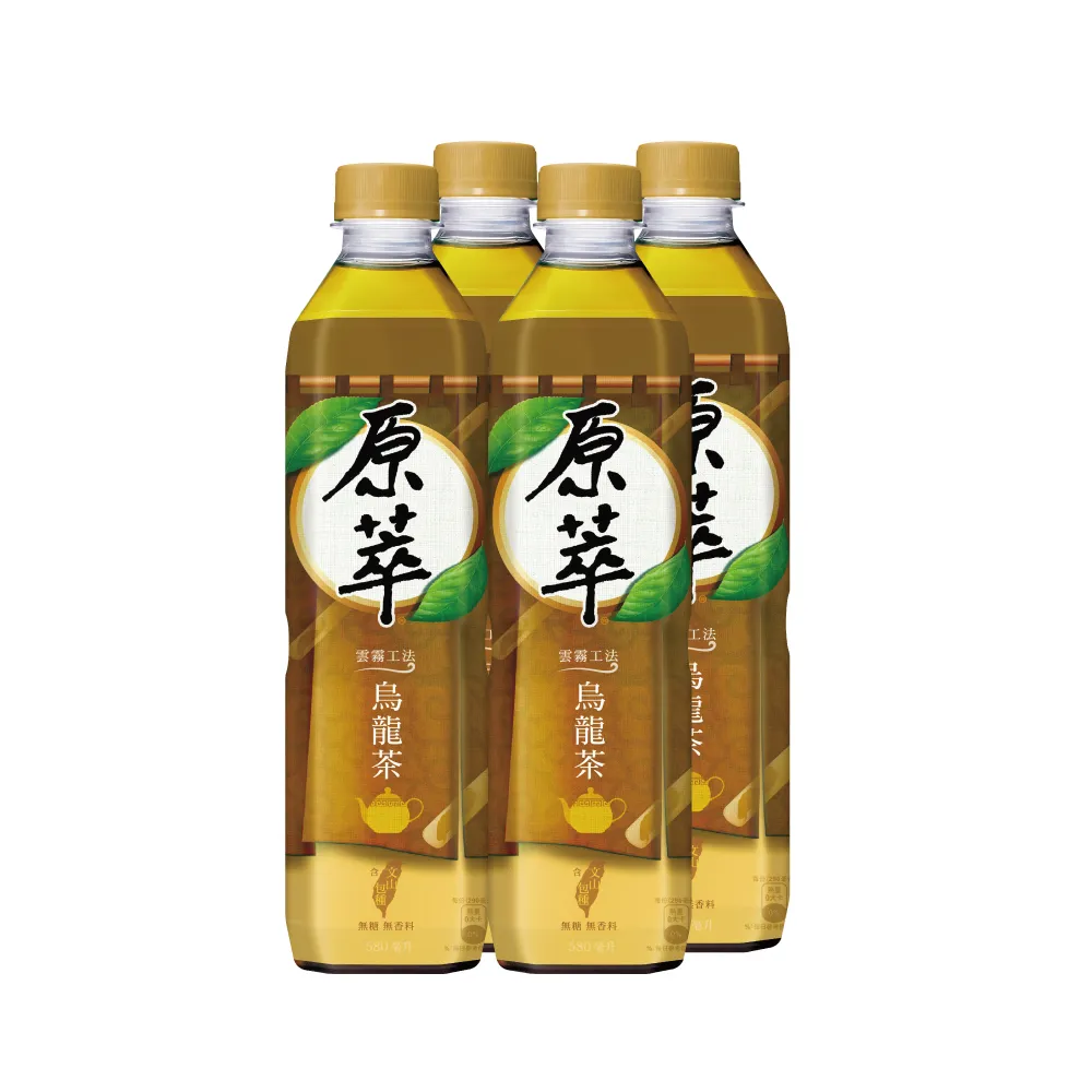 【原萃】包種烏龍茶 寶特瓶580ml x4入/組(無糖)