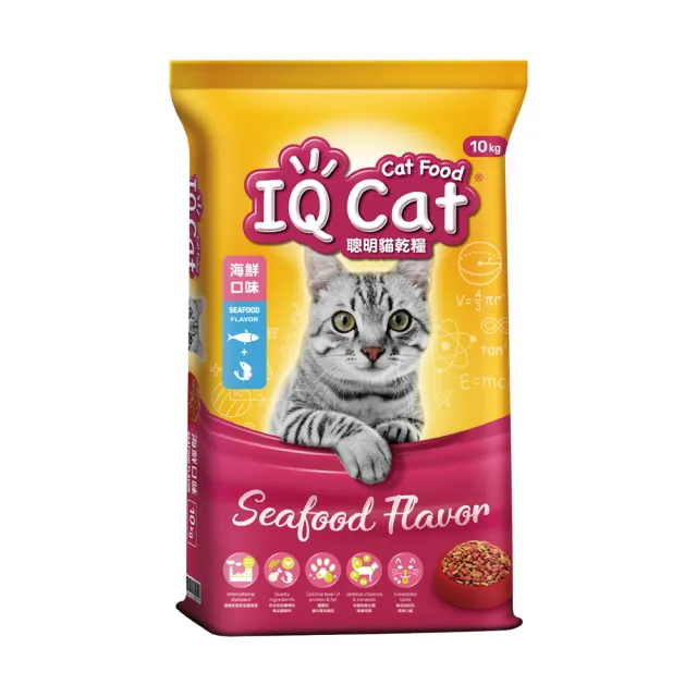 【IQ CAT】聰明貓乾糧-多種口味 10KG(任選兩包)(貓飼料)