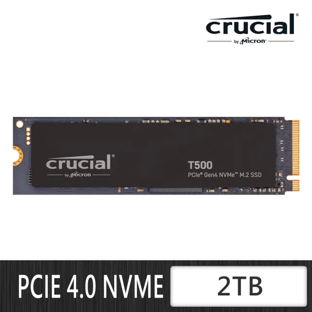 【Crucial 美光】T500 2TB M.2 2280 PCIe 4.0 ssd固態硬碟 CT2000T500SSD8(讀 7400M/寫 7000M)