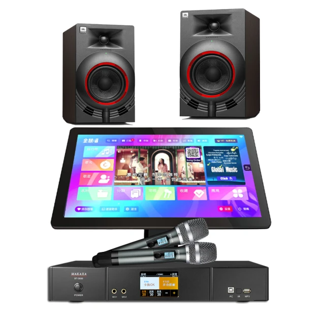 JBL 卡拉OK歌歡唱組合NANO K4+BT-3000+NOTE PLUS V2.0(JBL喇叭+MAKAXA前級效果器+金慧唱點歌機)