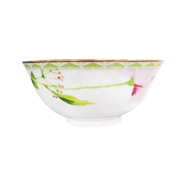 NORITAKE 湖畔花語金邊 飯碗12.2CM 可微波