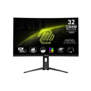 【MSI 微星】MAG 321CUP 32型 VA 4K 160Hz 曲面電競螢幕(1500R/AdaptiveSync/Type-C/HDR)