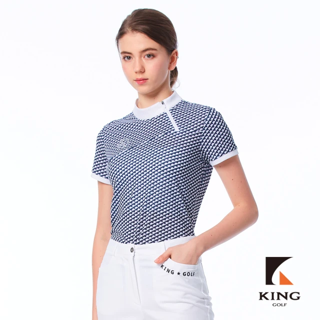 KING GOLF MOMO特談-女款筆刷感印花LOGO印圖