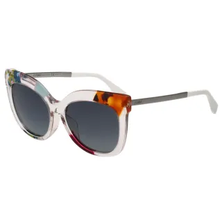 【FENDI 芬迪】-時尚造型 小貓眼 太陽眼鏡 FF0179FS(透明花樣)