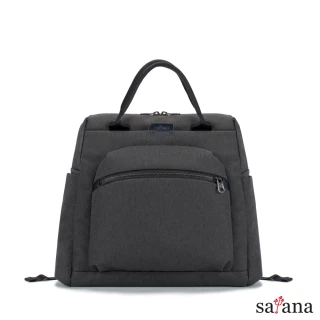 【satana】Fresh 青職人個性後背包/輕量後背包/筆電包/公事包/媽媽包(石墨黑)