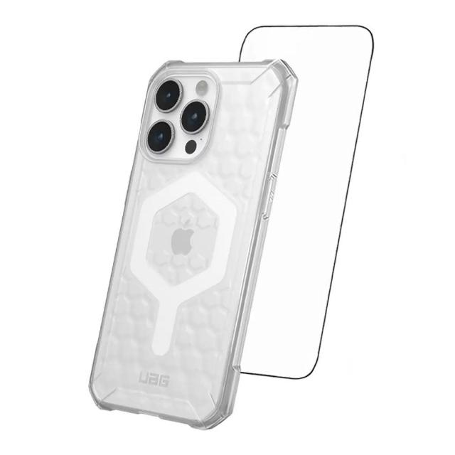 (買殼送貼)【UAG】iPhone 15 Pro磁吸式耐衝擊保護殼(送UAG 2.5D滿版玻璃保貼)