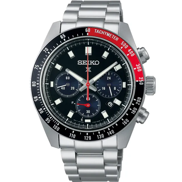 【SEIKO 精工】Prospex SPEEDTIMER 熊貓錶 太陽能錶 計時腕錶 手錶 開學必備首選 禮物(V192-0AH0B)