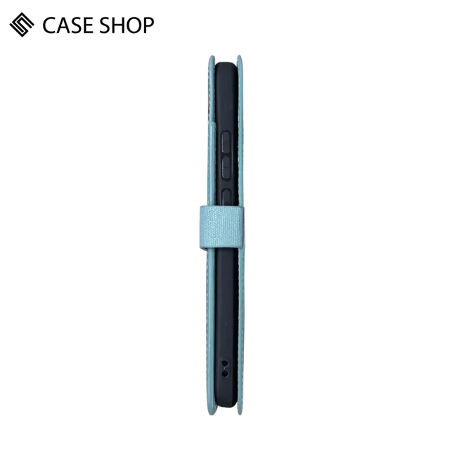 【CASE SHOP】OPPO Reno 12 前收納側掀皮套-藍(內襯卡片夾層 翻蓋站立)